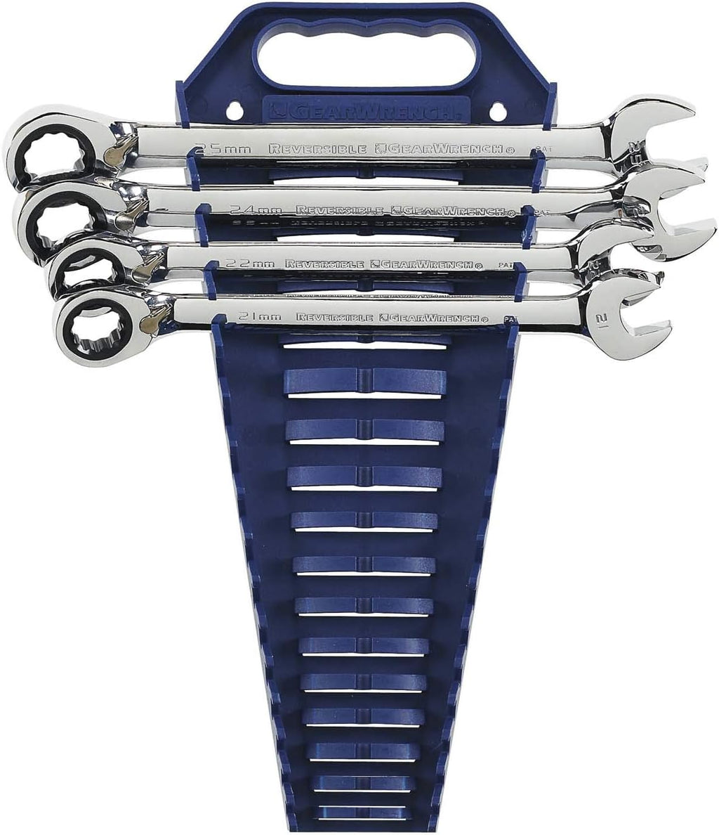 16 Pc. Reversible Ratcheting Combination Wrench Set with Tool Roll, Metric A141