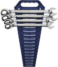 16 Pc. Reversible Ratcheting Combination Wrench Set with Tool Roll, Metric A141