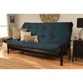 Black Navy Suede Queen Size Futon Sofa Bed A16525