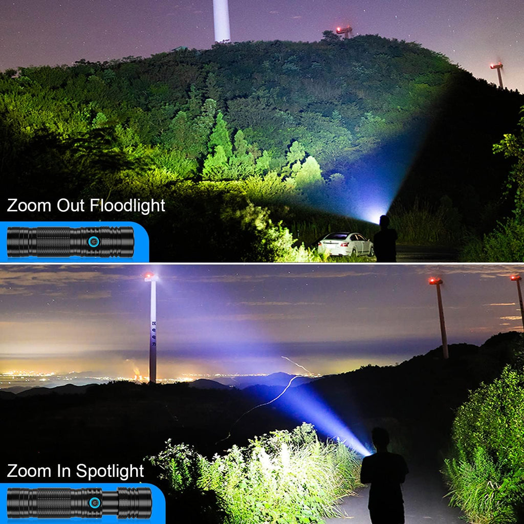 Rechargeable LED Flashlight, 1200 Lumens, 5000mAh Battery, Waterproof, Handheld, Tactical Z31058