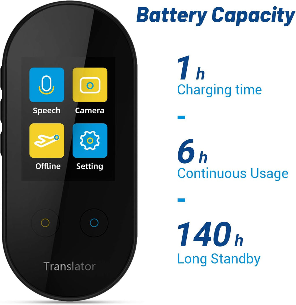 Black Pack of 2 Language Translator Device with 2.4 inch Touchscreen H100528