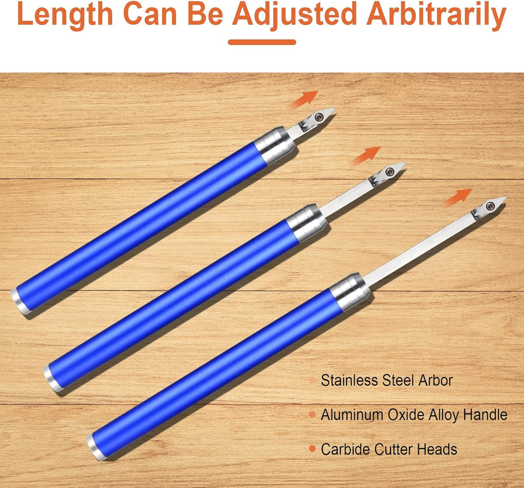 8 in 1 Carbide Tipped Woodturning Set with Aluminum Case K94793