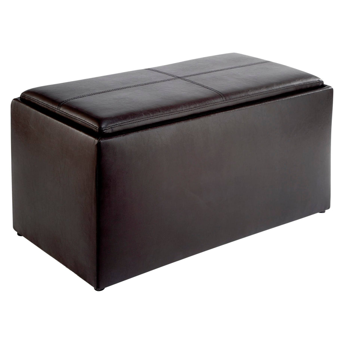 Black Espresso Storage Ottoman G1596