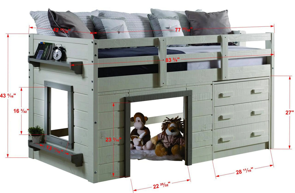 White & Grey Low Loft H189221