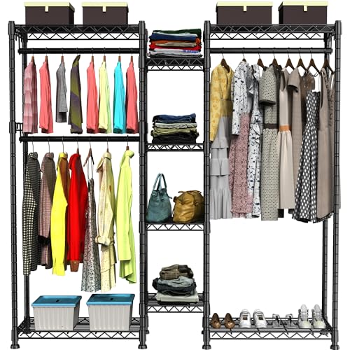 Silver Metal Heavy Duty Wire Garment Rack K621