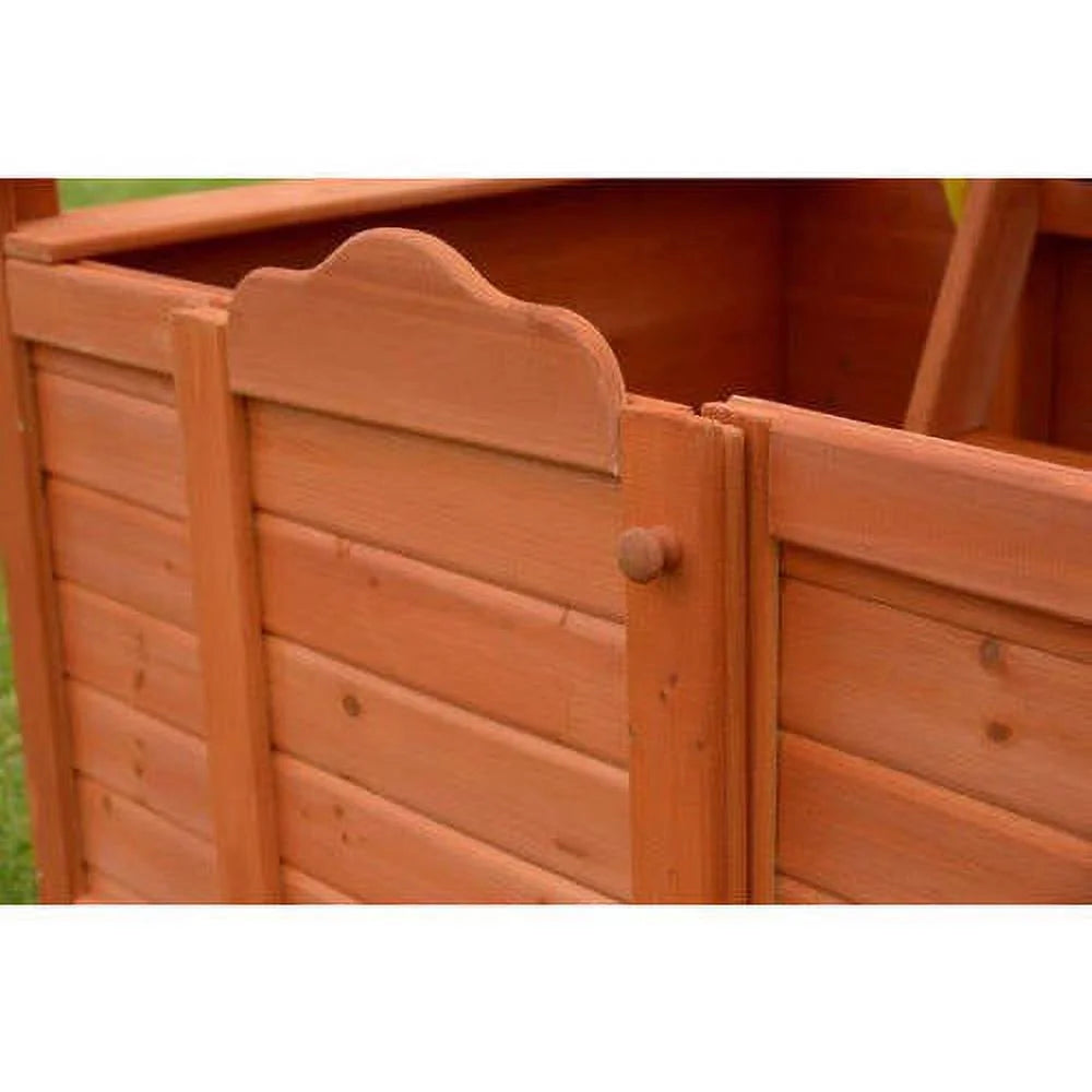 Wood Playhouse with Slide L988