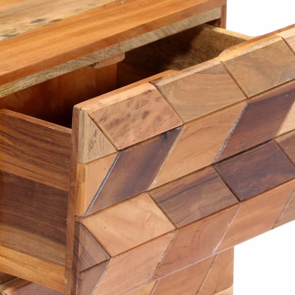Solid Reclaimed Wood Bedside Cabinet J948545