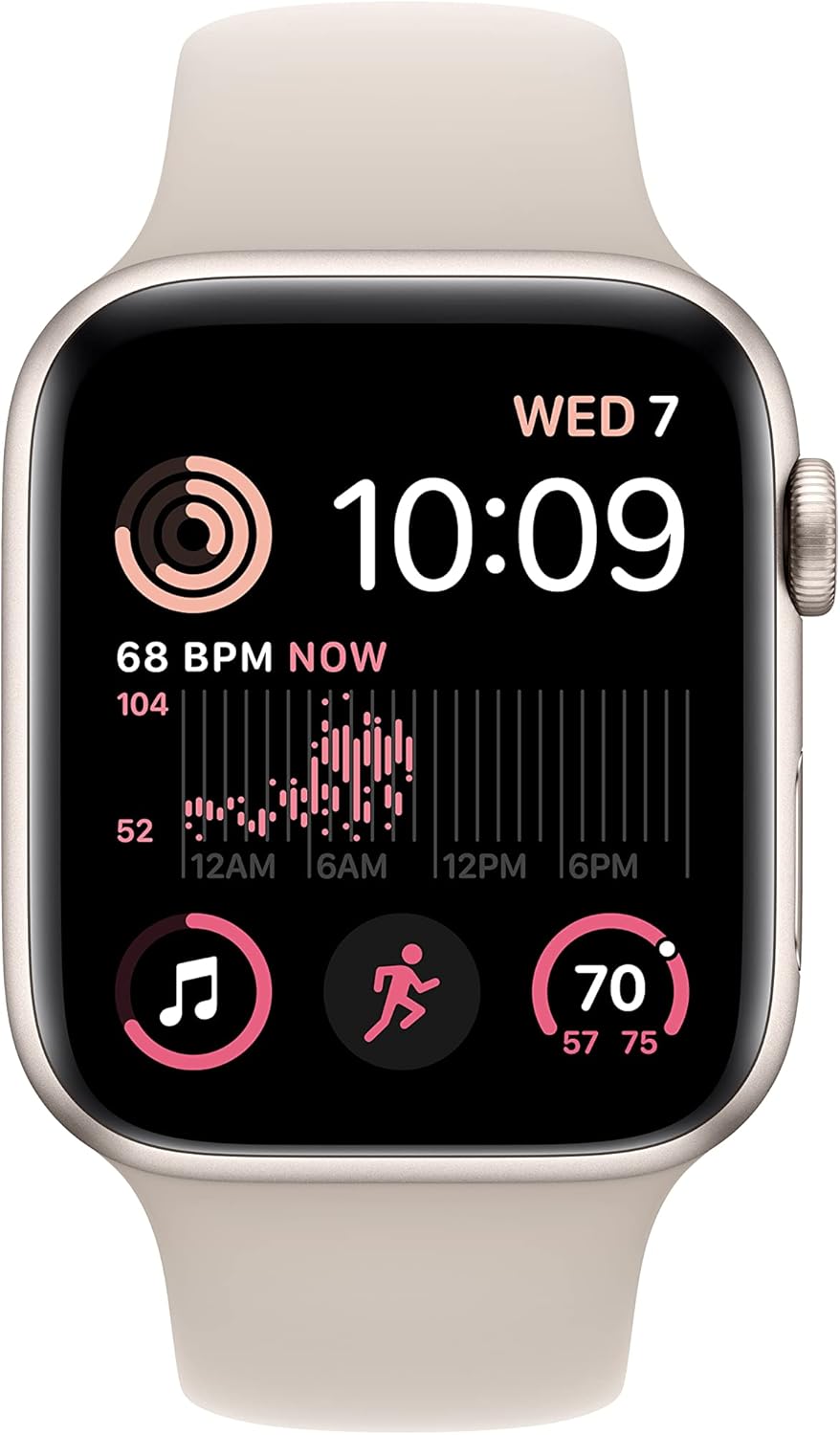 Starlight Aluminum 44mm GPS Smart Watch with Starlight Sport Band M1390