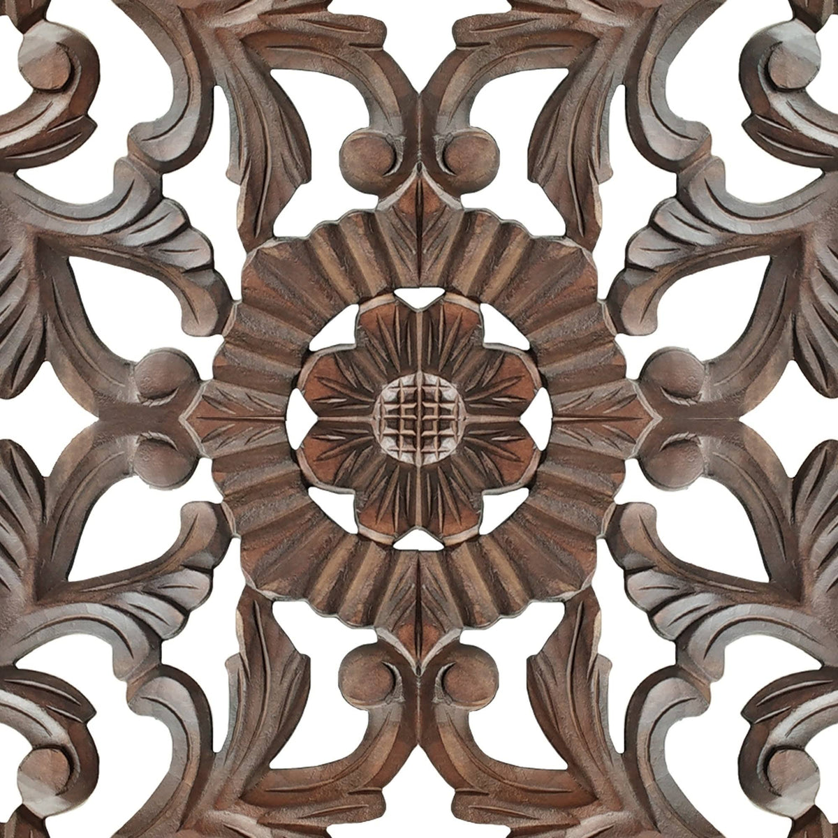 Burnt Brown Square Wooden Wall Panel B519