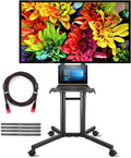 Mobile TV Cart Rolling TV Stand with Wheels and Shelf for 32-70 inch Flat Screen O798