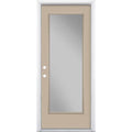 32 in. x 80 in. Full Lite Painted Smooth Fiberglass Prehung Front Door with Brickmold K987868