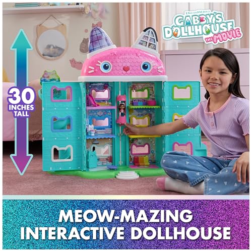 Interactive Dollhouse with 7 Rooms, LCD Screen Eyes, Figures, Sound FX T556733