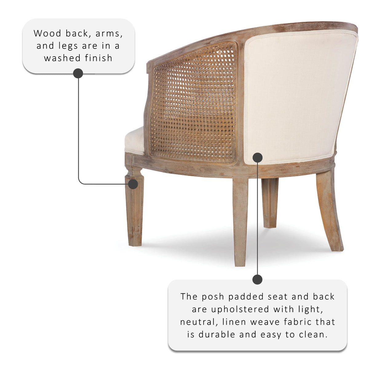 Gray Wash Chair I11840