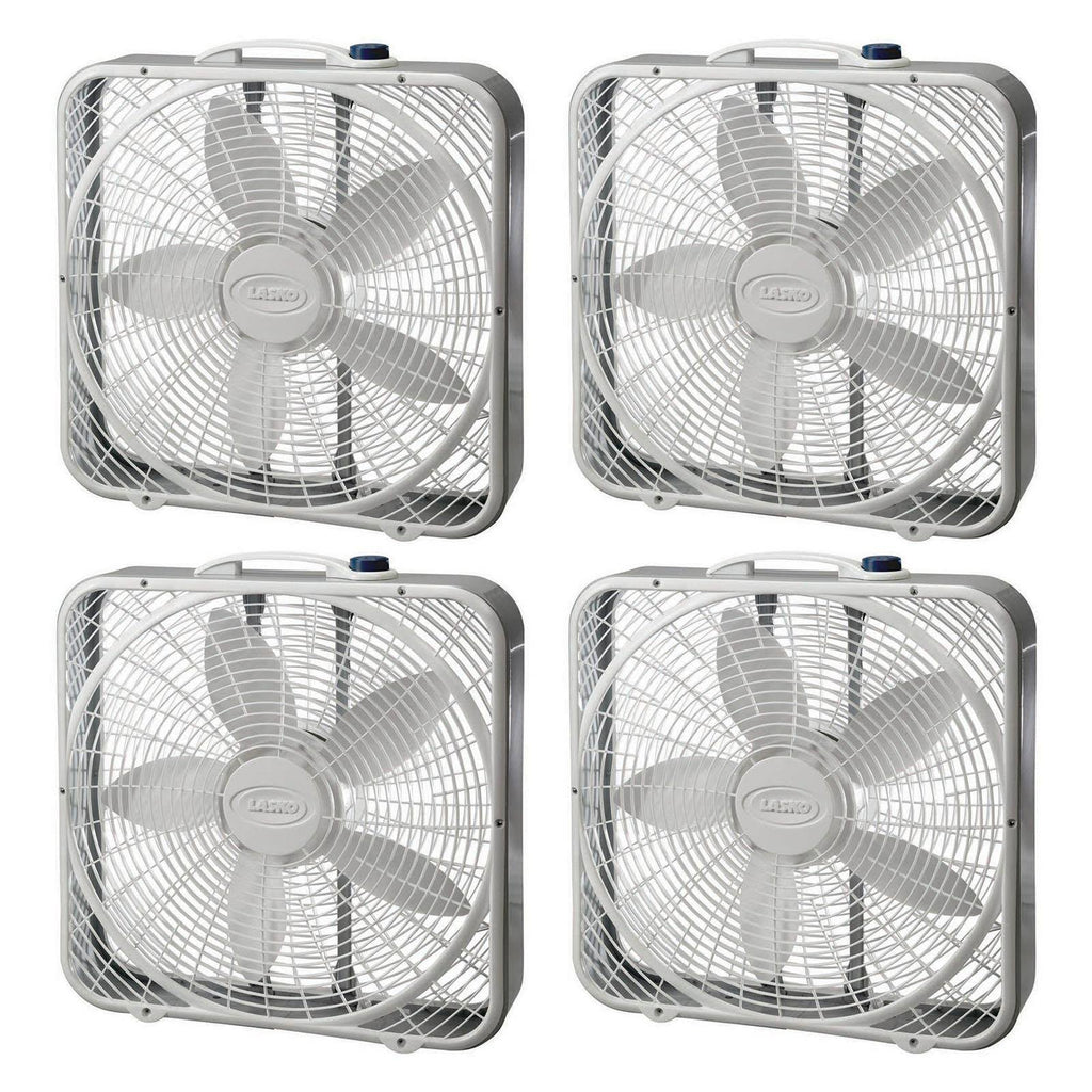 20x22 Steel Box Fan with 3 Speed Settings and Easy Carry Handle, 4 Pack Z58515