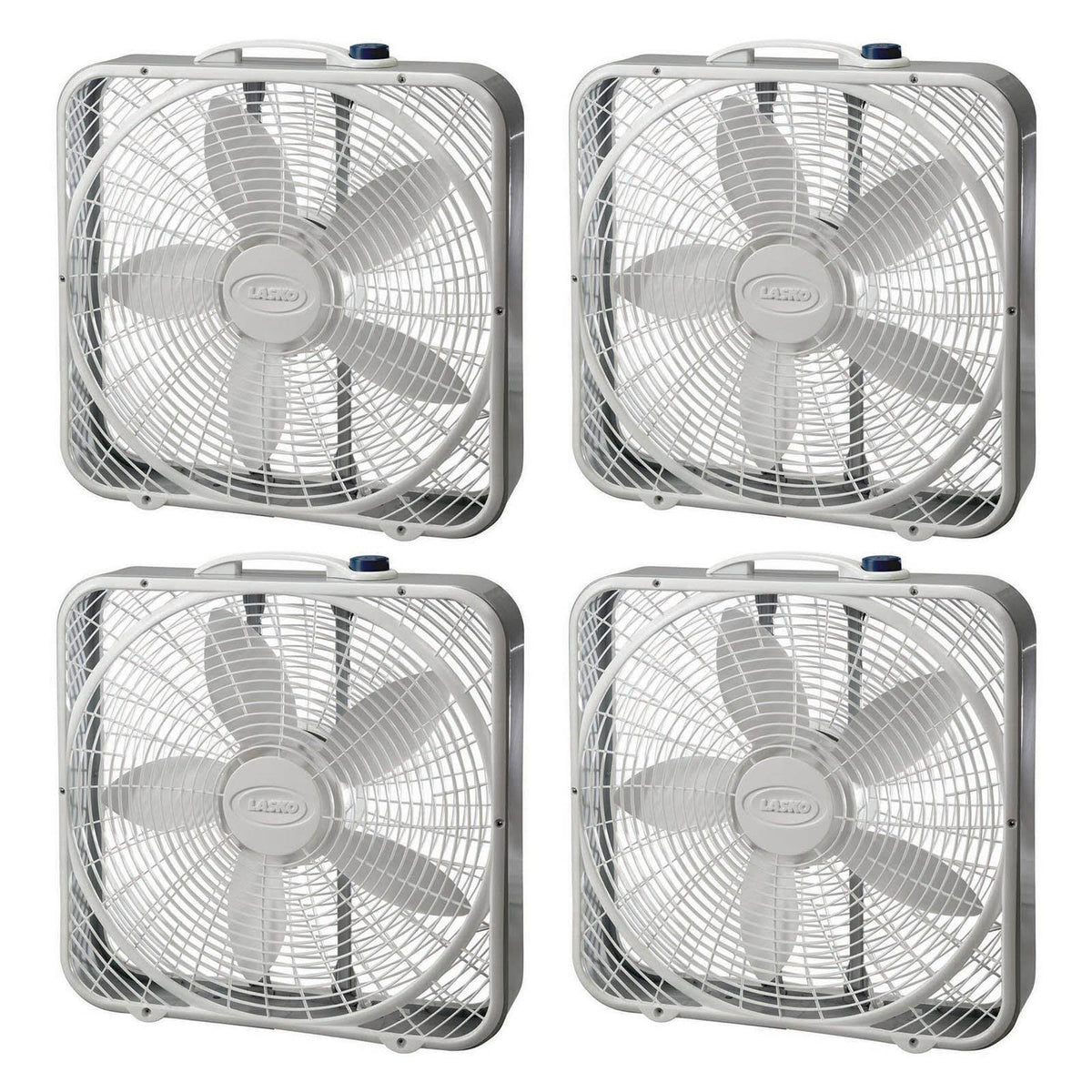 20x22 Steel Box Fan with 3 Speed Settings and Easy Carry Handle, 4 Pack Z58515