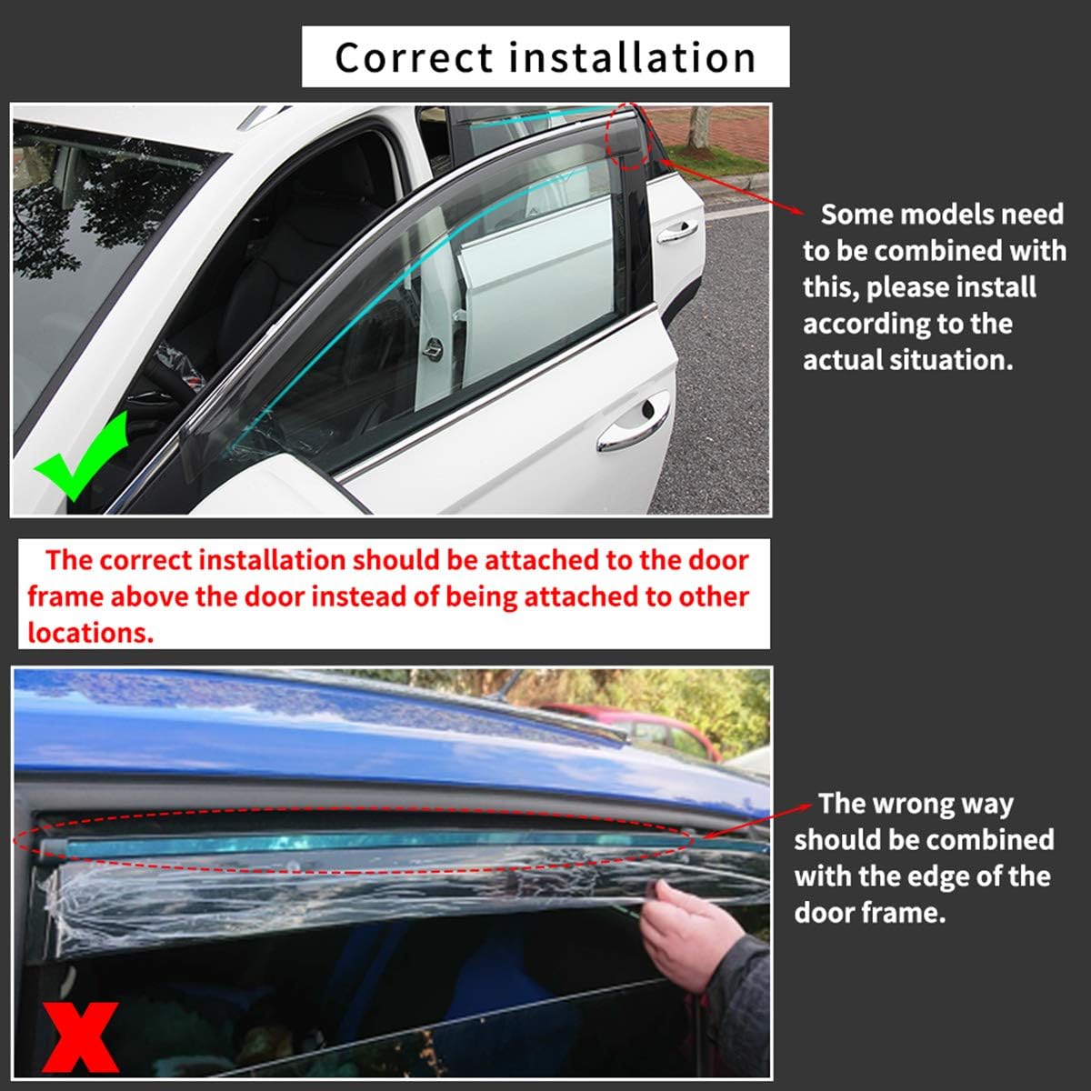 Smoke Tape-On Side Window Deflectors S532