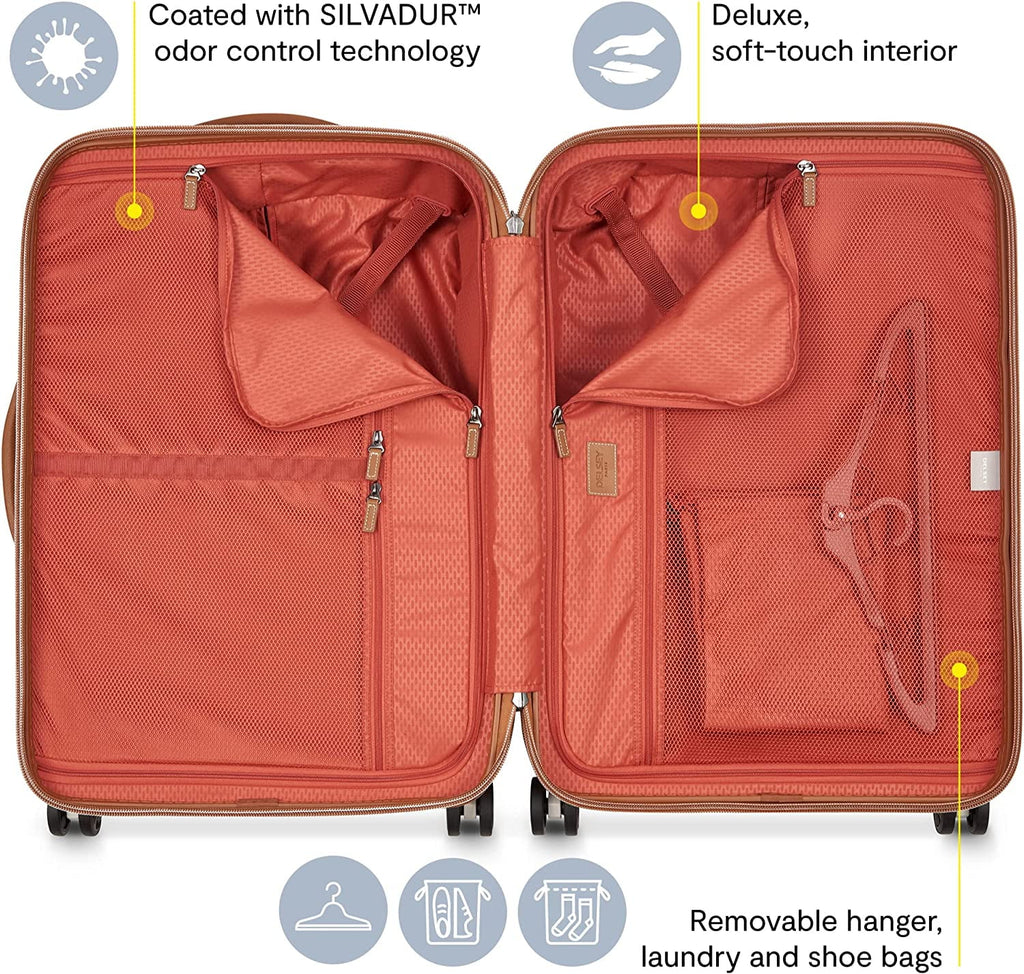 Hardside Luggage with Spinner Wheels, Chocolate Brown, 26 Inch Trunk H6948