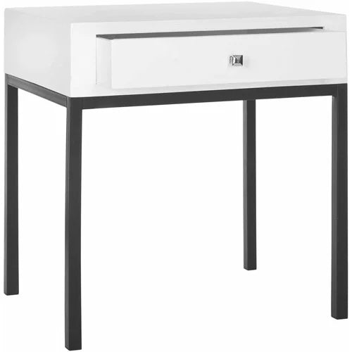 White End Table with Storage Drawer D86115