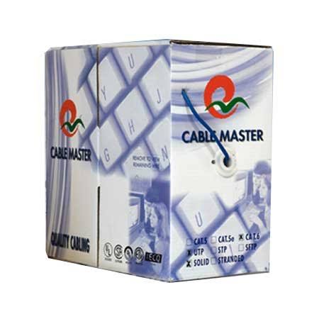 1000ft Cat6 500MHz UTP Solid 24 AWG Bulk Cable Blue R753715