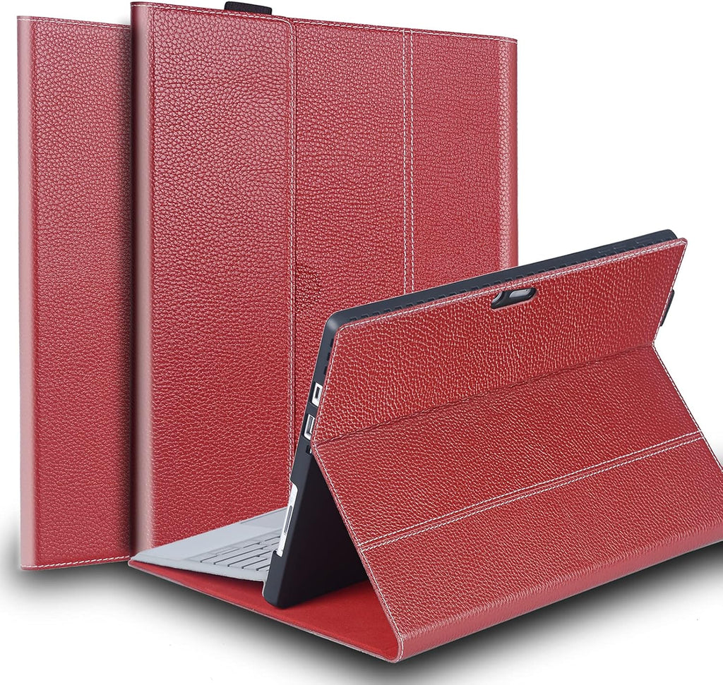Wine Red Leather Cover for Surface Pro 12.3inch Tablet, Pack of 2 H176224