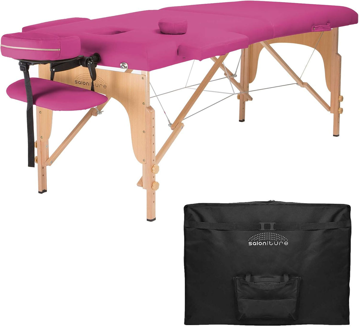 Black Portable Folding Massage Table with Carrying Case H52994
