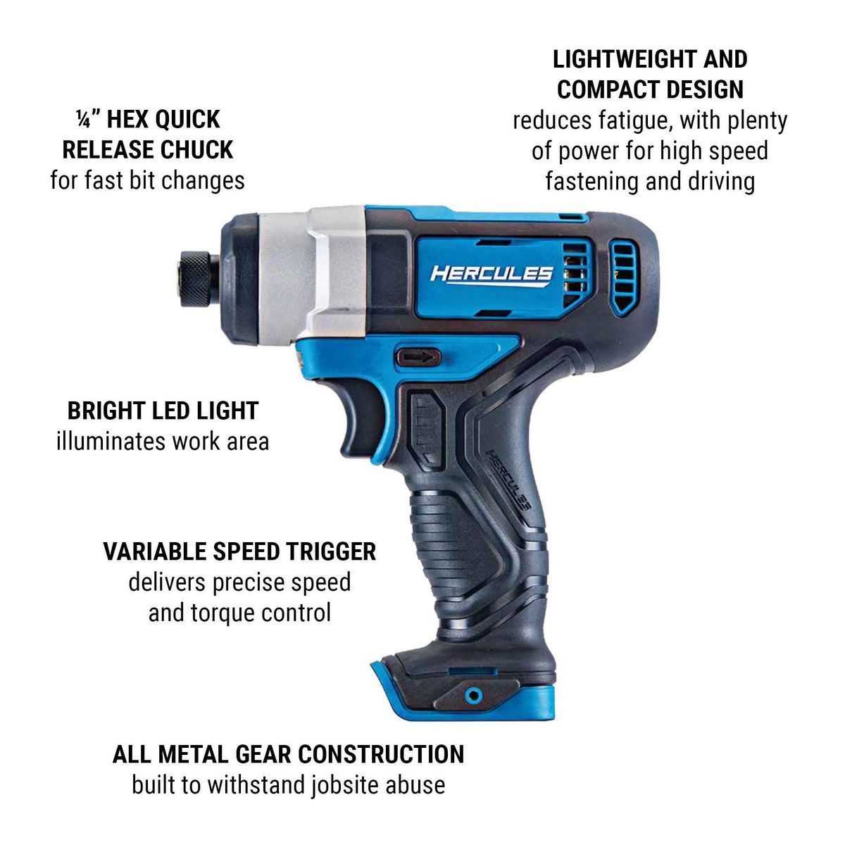 12V Cordless 1/4 in. Hex Compact Impact Driver T949