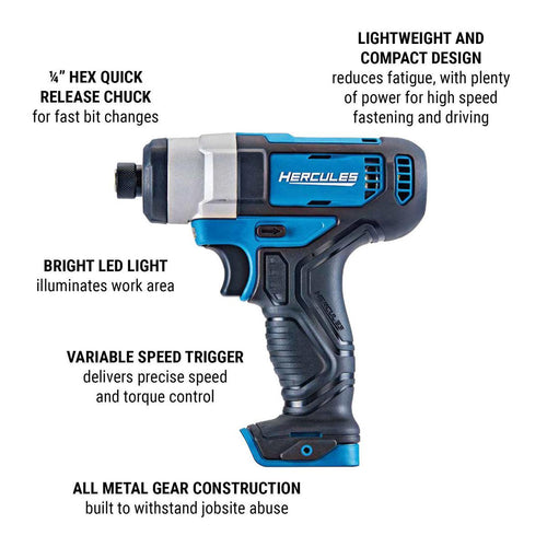 12V Cordless 1/4 in. Hex Compact Impact Driver T949