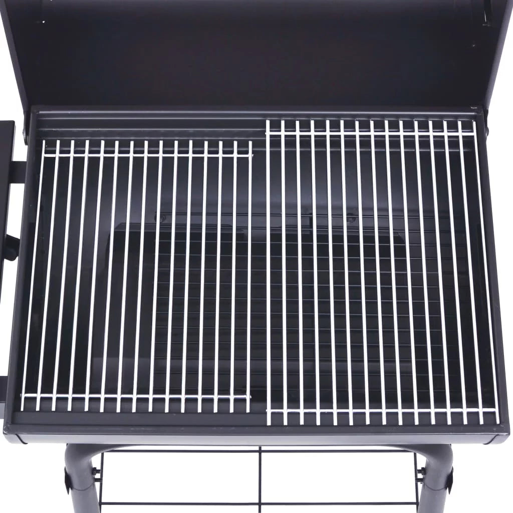 Charcoal BBQ Grill Smoker with Bottom Shelf Black G82038
