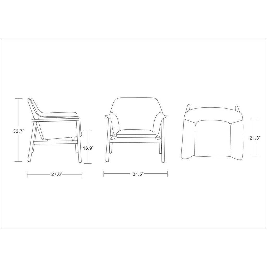 Green and Walnut Linen Weave Accent Chair H777499