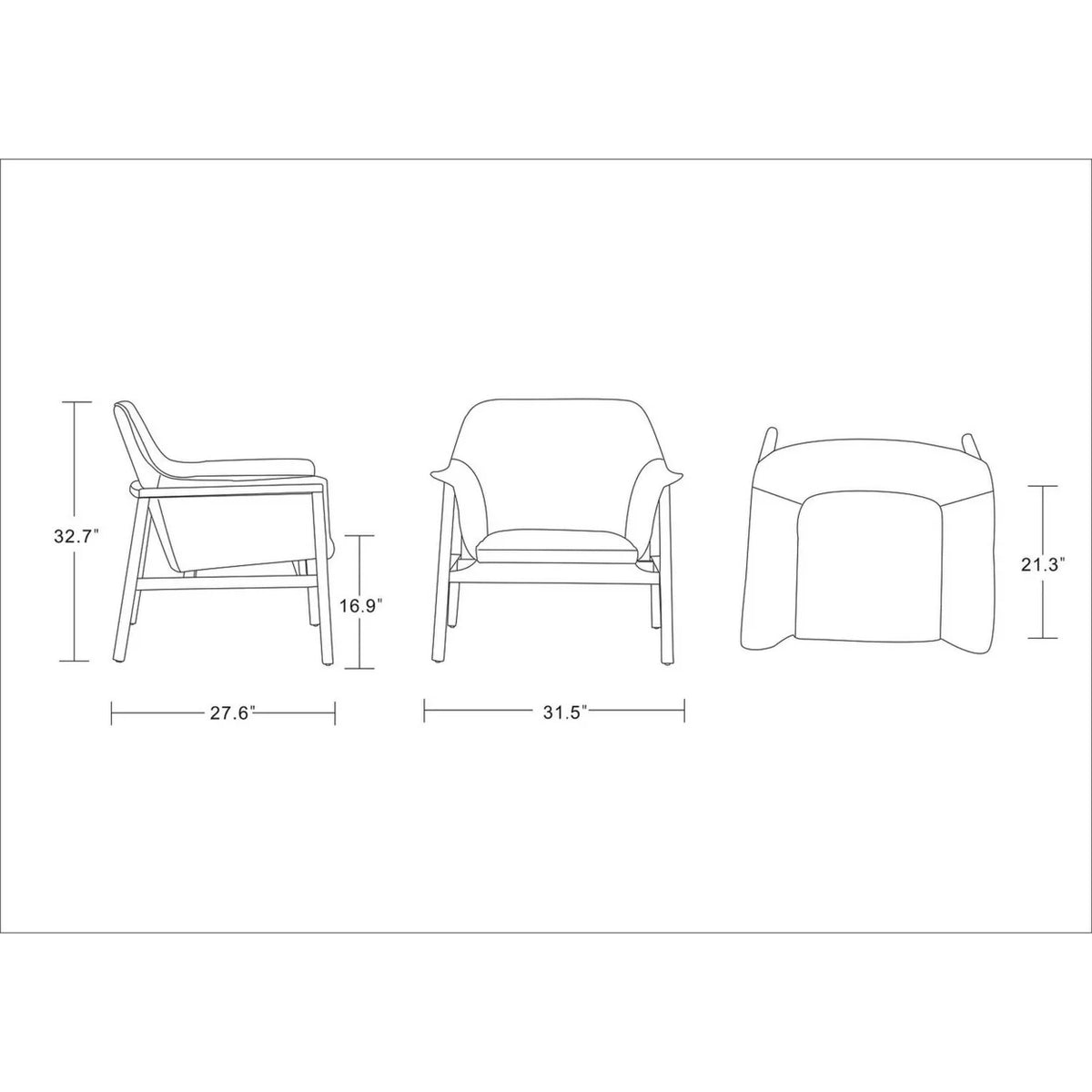 Green and Walnut Linen Weave Accent Chair H777499