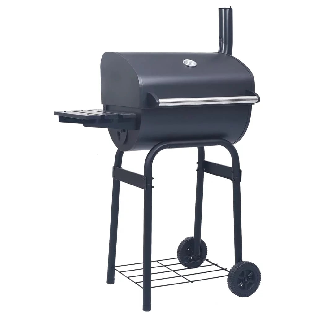 Charcoal BBQ Grill Smoker with Bottom Shelf Black G82038