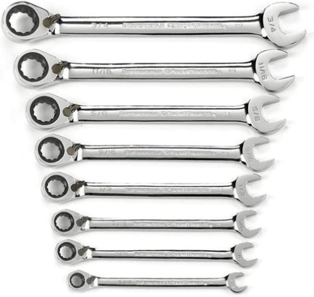 16 Pc. Reversible Ratcheting Combination Wrench Set with Tool Roll, Metric A141