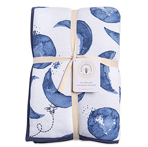 100% Organic Cotton Jersey Knit Reversible Quilt Blanket, 37 x 46 Inch D54880