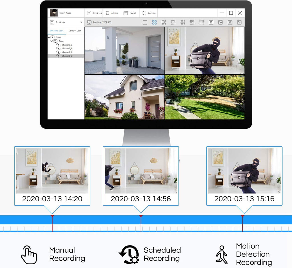 8 Channel 5MP CCTV DVR Recorder with 1TB Hard Drive H27312