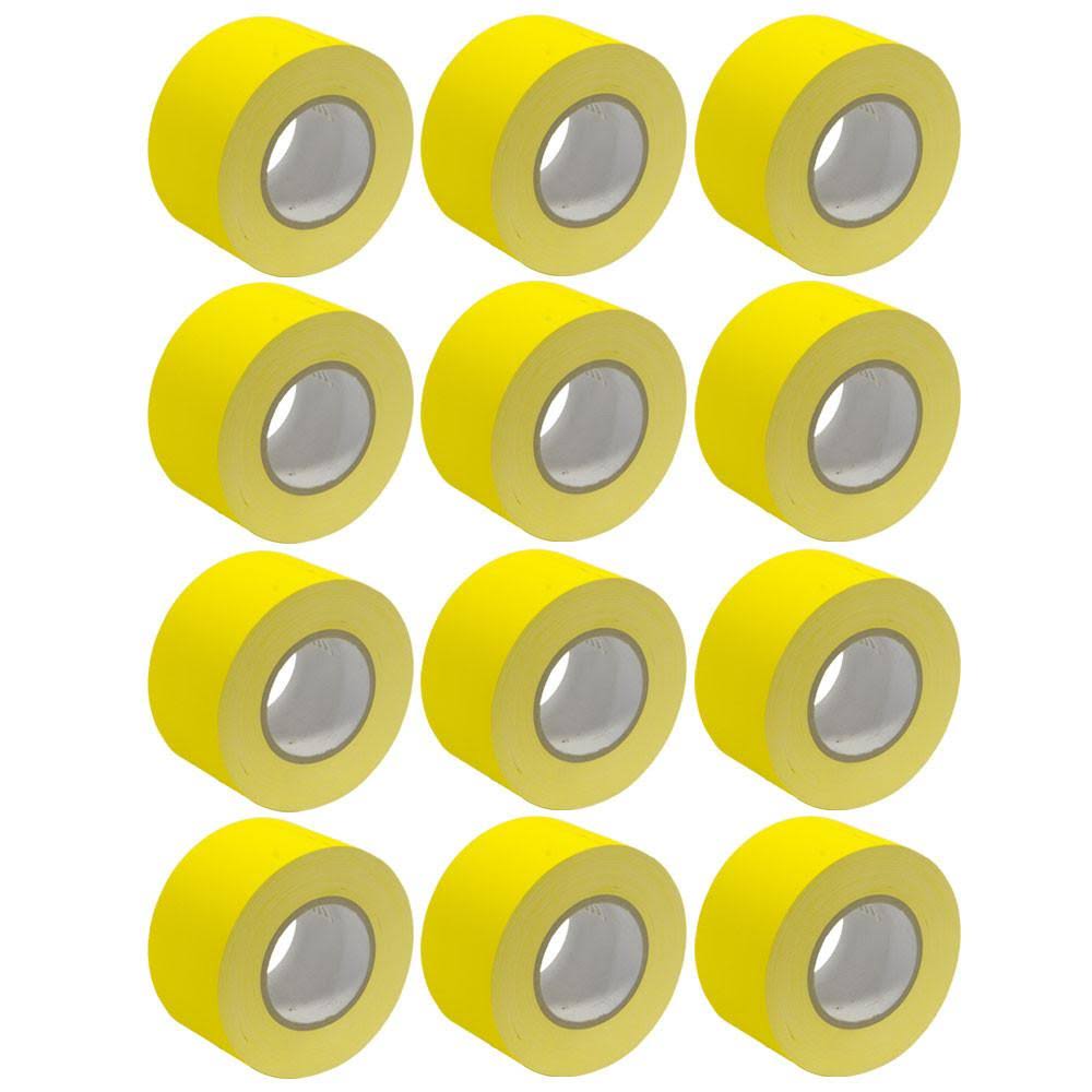 12 Pack 3 inch Yellow Gaffer Tape 60 Yards per Roll L602395