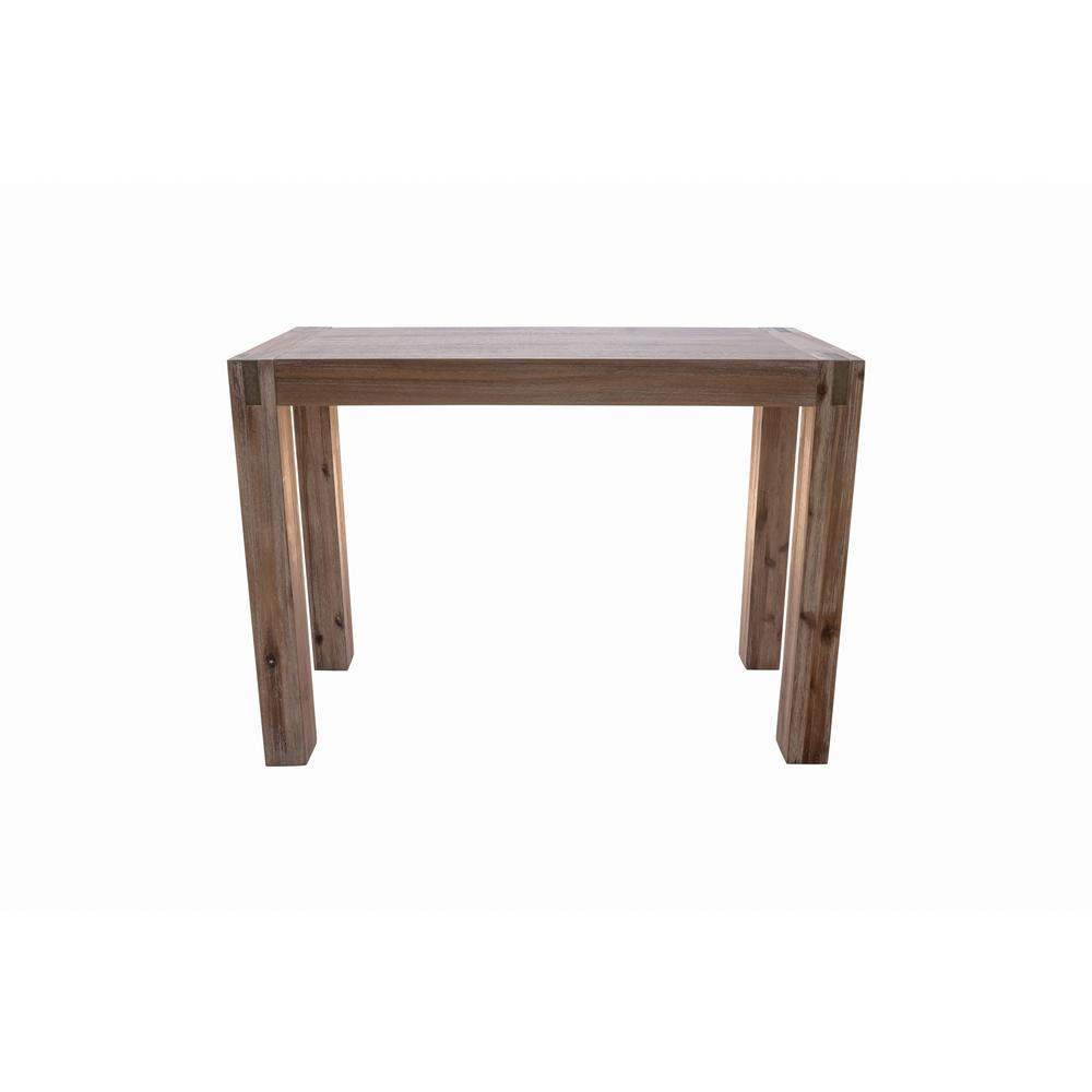 Brushed Driftwood Acacia Wood Media Console Table C8553