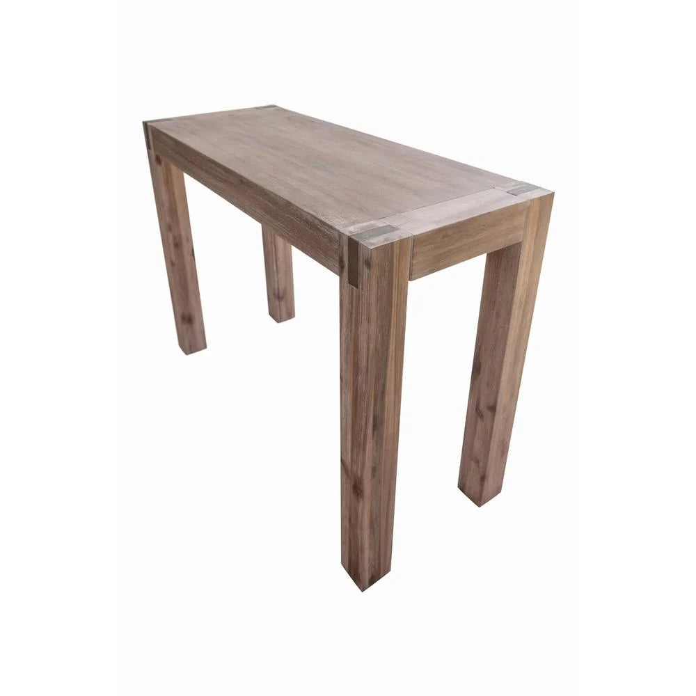 Brushed Driftwood Acacia Wood Media Console Table C8553
