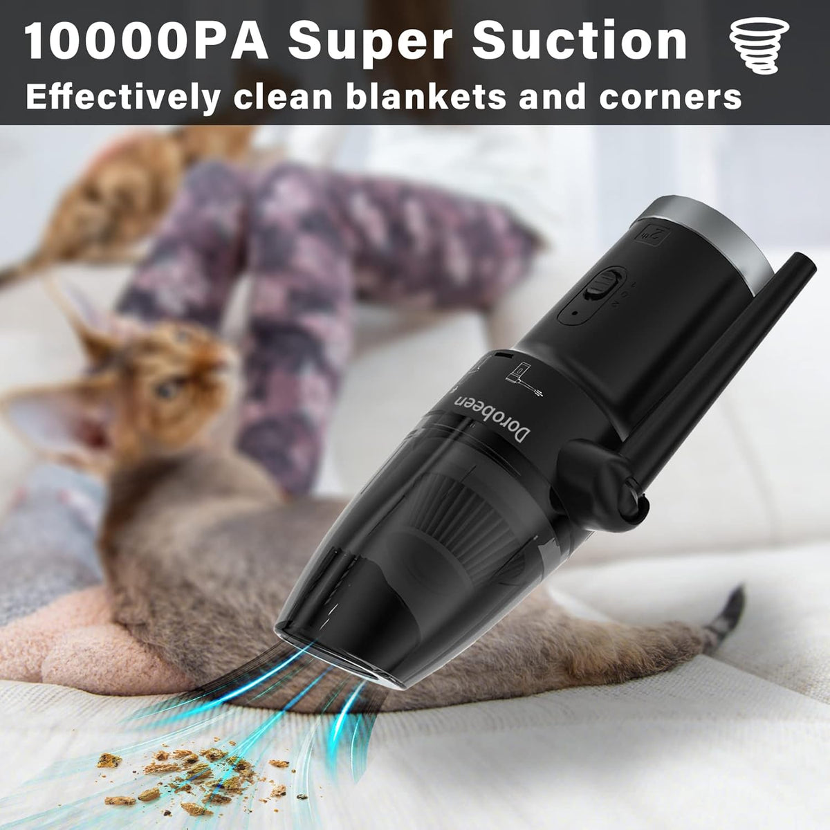 Cordless Air Duster Blower Vacuum 2 in 1, 77000 RPM Motor, 10000 PA Suction T596655