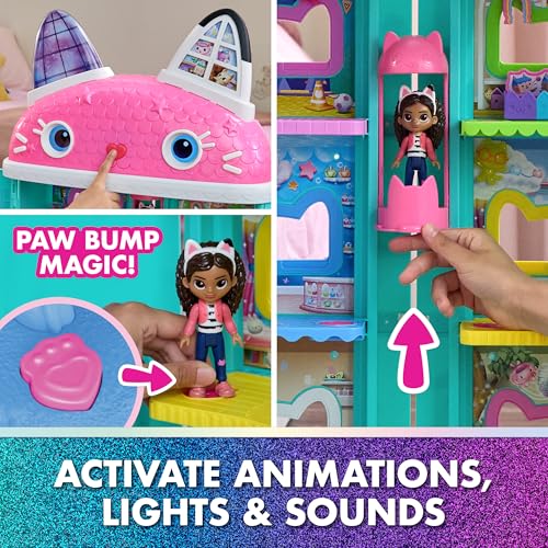 Interactive Dollhouse with 7 Rooms, LCD Screen Eyes, Figures, Sound FX T556733