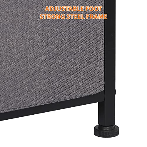 Brown Fabric 5 Drawer Dresser P745559