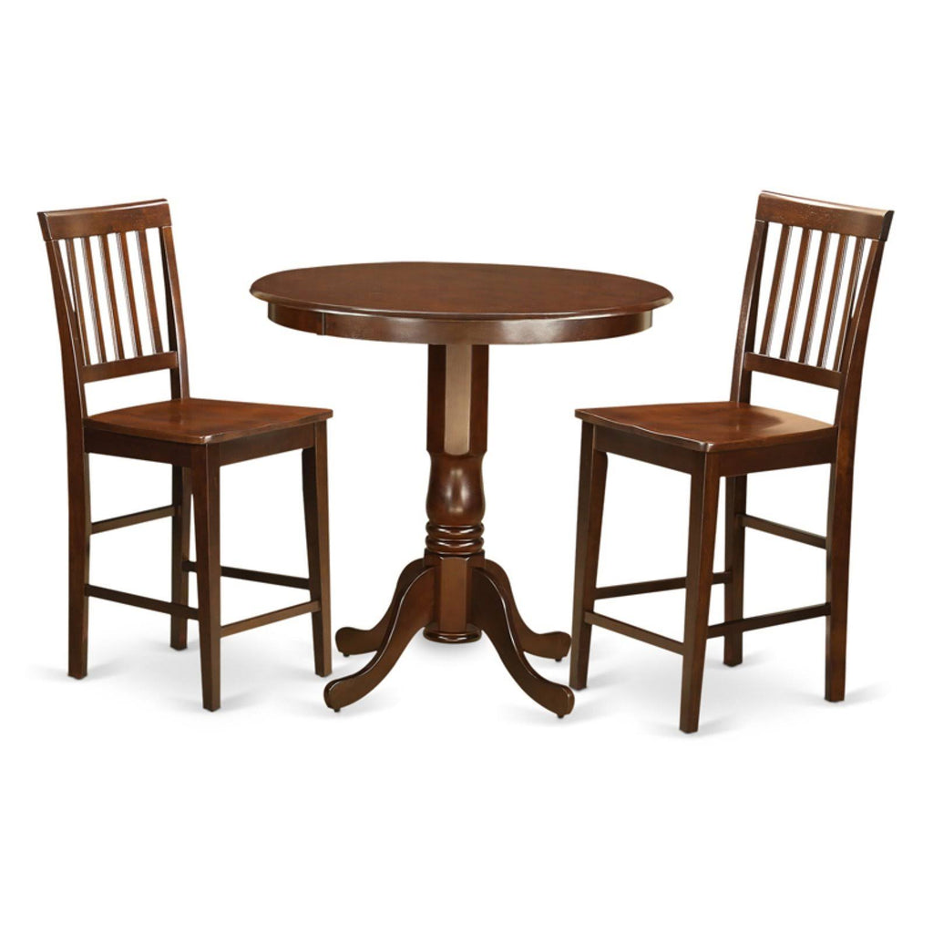 3 Piece Table and 2 Counter Height Chairs Set J713