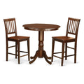 3 Piece Table and 2 Counter Height Chairs Set J713