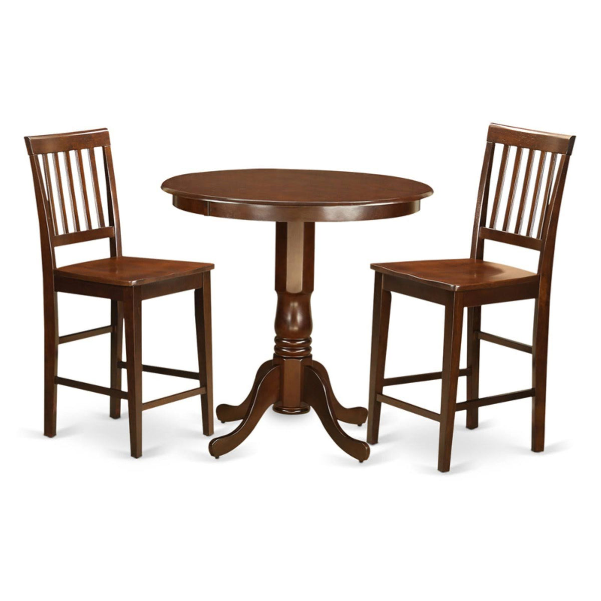 3 Piece Table and 2 Counter Height Chairs Set J713