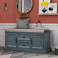Dark Blue Storage Bench B660