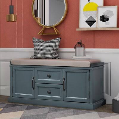 Dark Blue Storage Bench B660