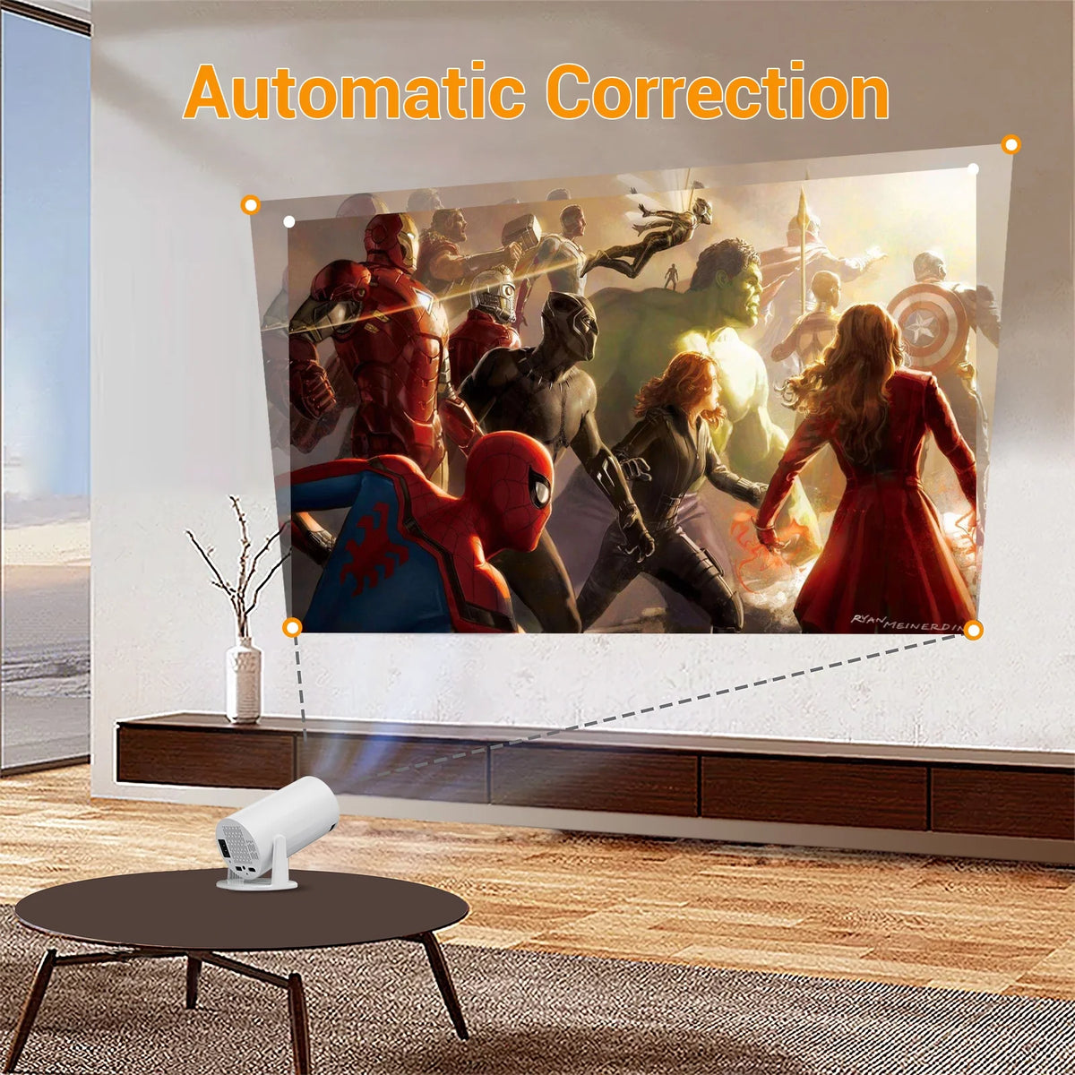 Android 11.0 Mini Portable Projector with WiFi and Bluetooth Z464