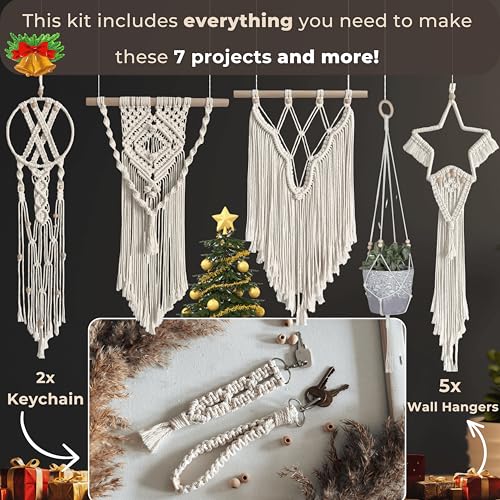 Macrame Kits for Adults Beginners with 112 Supplies and 7 Projects Book V692271