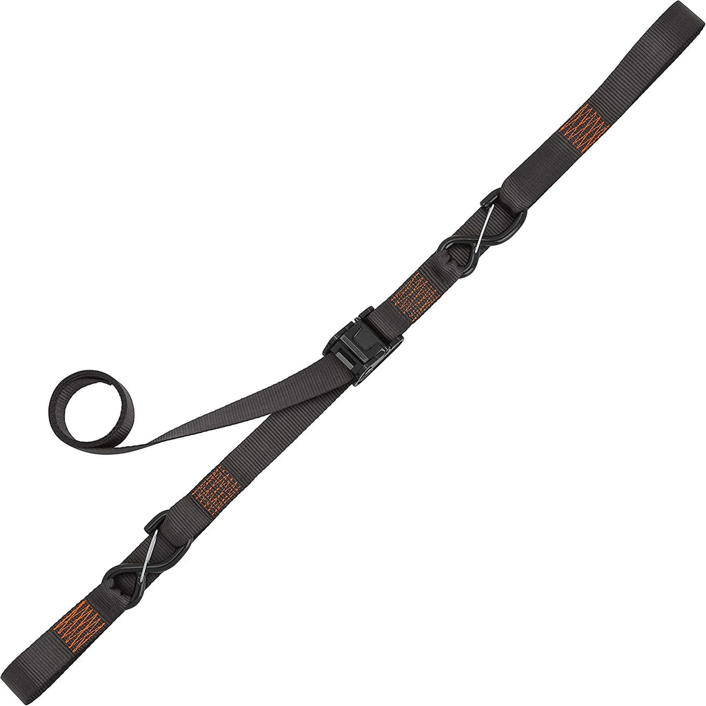 Cambuckle Tie Down, 1.5in x 8ft, 2100lb, Gray, 2 Pack R218