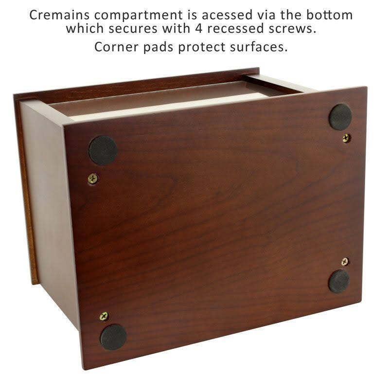 Roses Wood Cremation Urn - 4 Sizes P224561