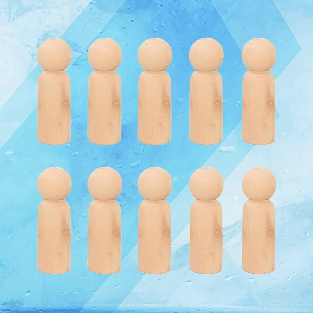 90 Pcs Unfinished Wooden Dolls DIY Y843099